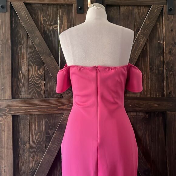 New Elegant Front Slit Off Shoulders Formal Party Long Mermaid Dress - Picture 8 of 16